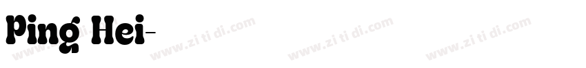Ping Hei字体转换